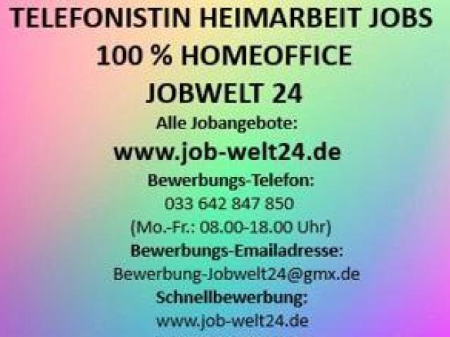 Heimarbeit Job Telefonistin Arbeit Homeoffice Saarbrücken und bundesweit Verdienst b. 43,20   Std. - 1